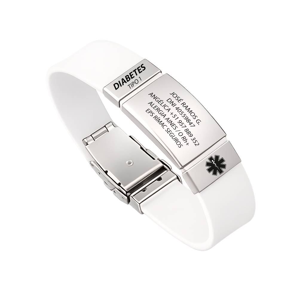 Pulsera de Identificación para Diabetes Tipo 1 y 2