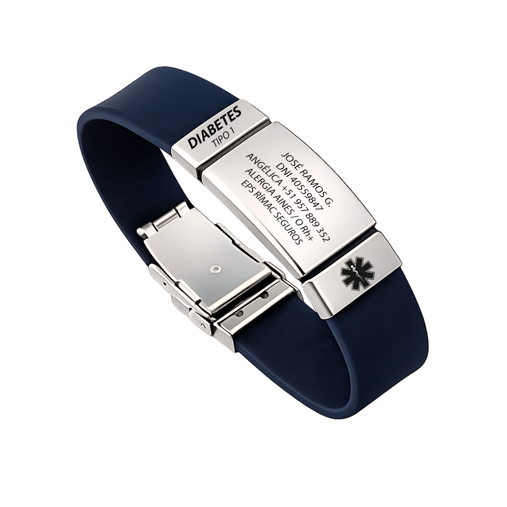 Pulsera de Identificación para Diabetes Tipo 1 y 2